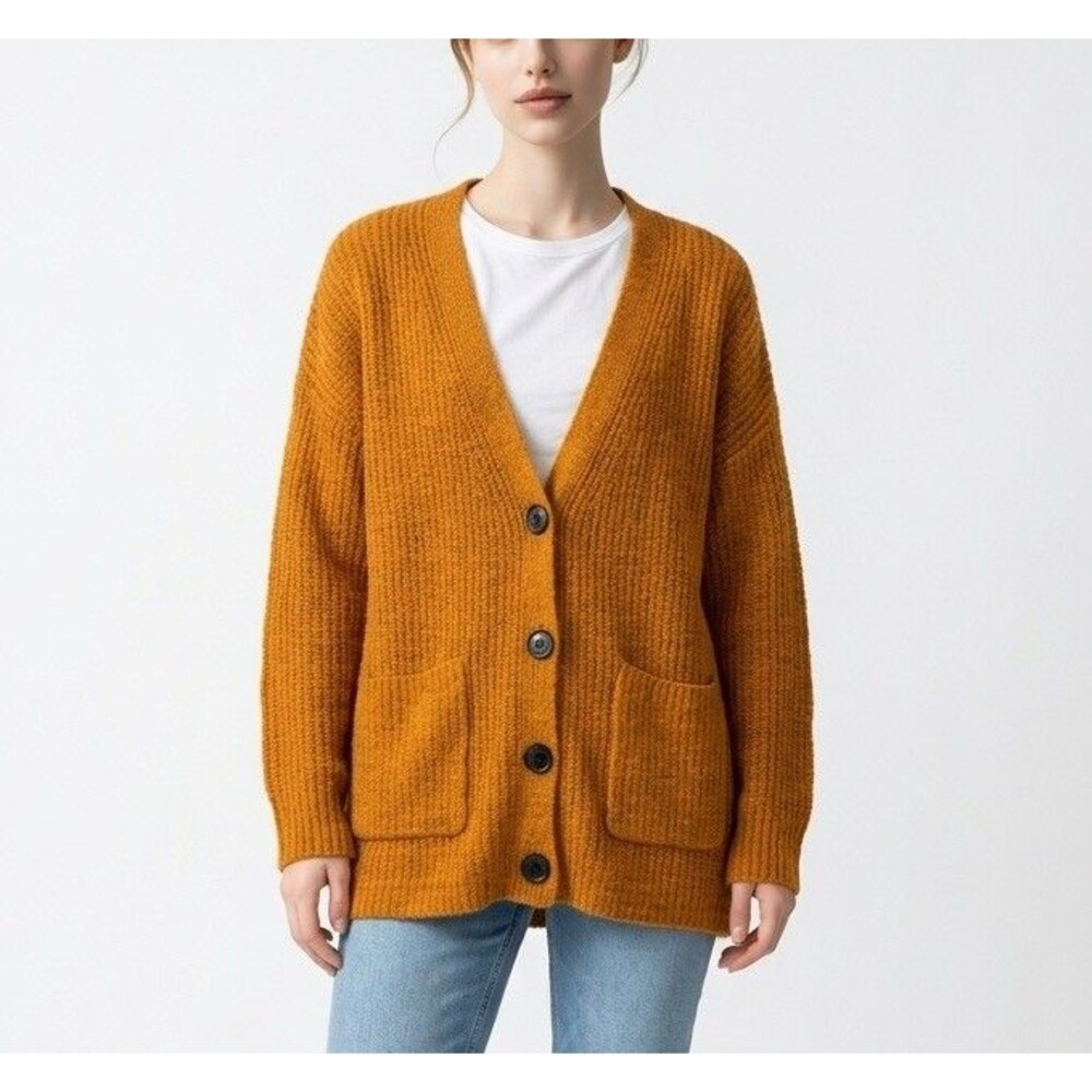 American eagle Orange Fall Oversized Button Cardigan Grandpa Size XS Women’s